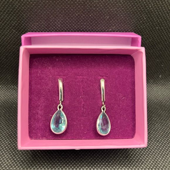 PalmBeach Jewelry - Teardrop /925 Sterling silver earrings - Picture 1 of 2
